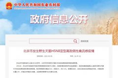北京市发生野生天鹅H5N8亚型高致病性禽流感疫情