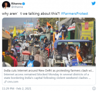 电玩城视频:蕾哈娜发推支持印度农民抗议，惹恼印度外交部~